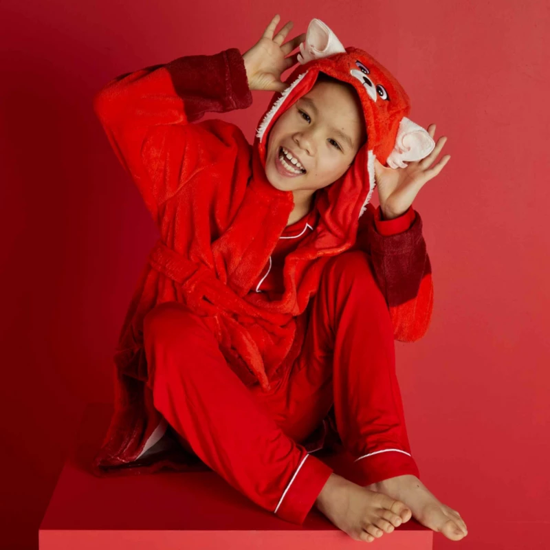 Mei Lee Red Panda Dressing Gown For Kids, Turning Red 5 Mei Lee Red Panda Dressing Gown For Kids, Turning Red - Image 3