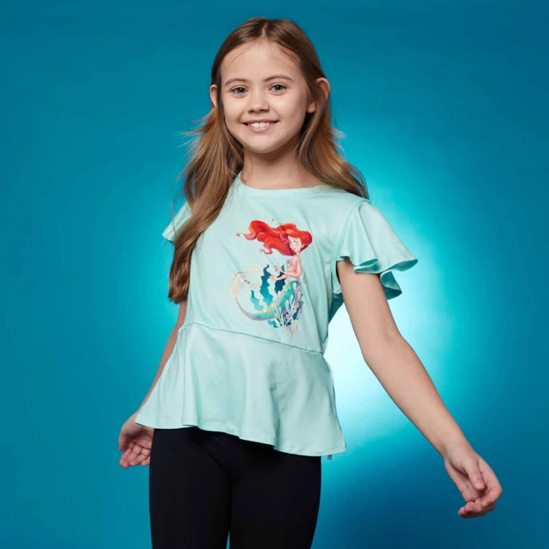 The Little Mermaid Top For Girls 4 The Little Mermaid Top For Girls - Image 2