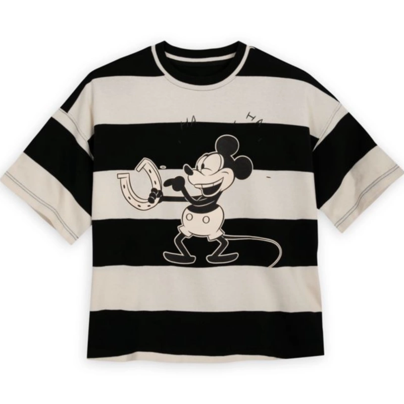 Mickey Mouse Oversize Fashion T-Shirt For Adults, Plane Crazy 3 Mickey Mouse Oversize Fashion T-Shirt For Adults, Plane Crazy