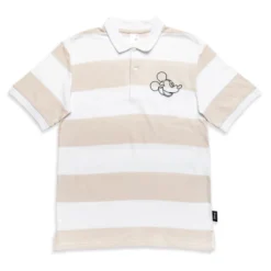 Mickey Mouse Striped Polo Tee For Adults