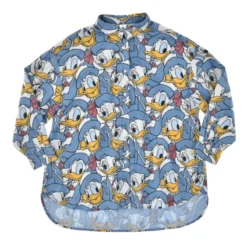 Donald & Daisy Duck Long Sleeve Denim Shirt For Adults