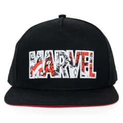 Marvel Logo Flat Brim Cap For Adults