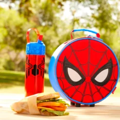 Spider-Man Stainless Steel Water Bottle With Built-In Straw -Disney 465022812442 1