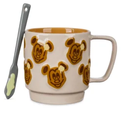 Disneyland Resort Mickey Mouse Waffle Mug And Spoon