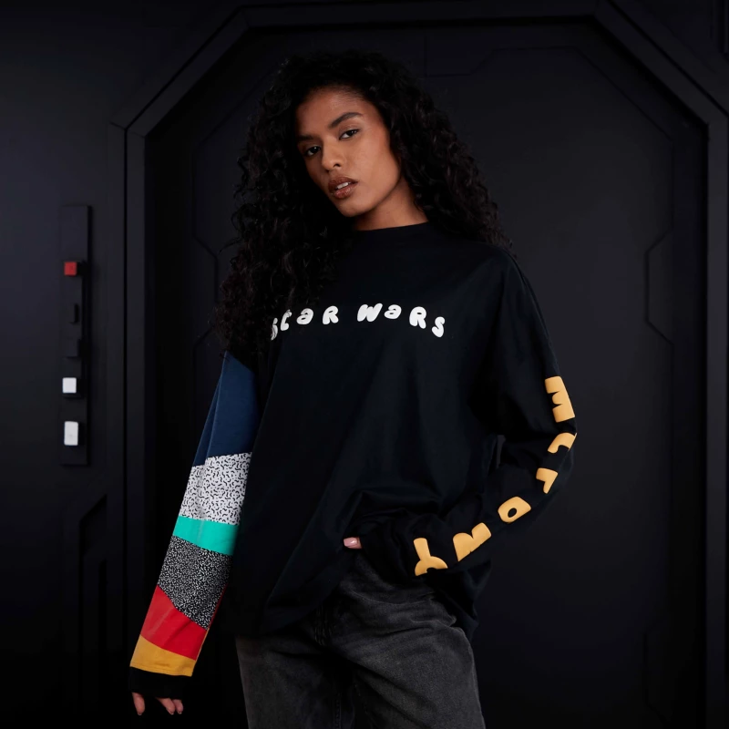 Star Wars Meets The '90s Long Sleeve Top For Adults 5 Star Wars Meets The '90s Long Sleeve Top For Adults - Image 3