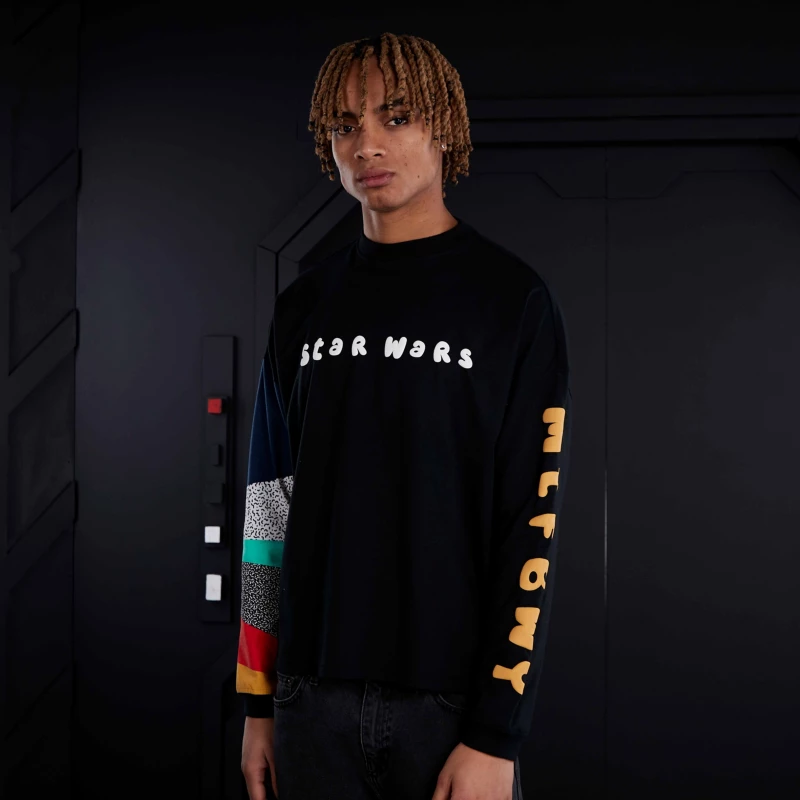 Star Wars Meets The '90s Long Sleeve Top For Adults 6 Star Wars Meets The '90s Long Sleeve Top For Adults - Image 4